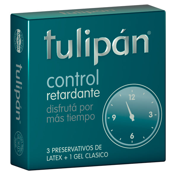 Preservativo Tulipán Control Retard 3 Unidades Más 1 Gel X Caja