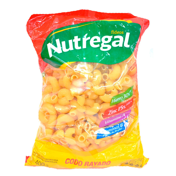 Nutregal fideo codo rayado x 400gr