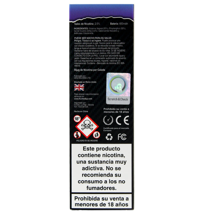 Frunk bar vape frozen grape 1200 puff