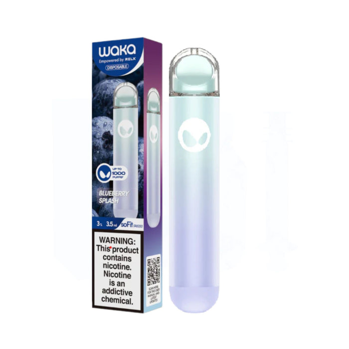 Vape Waka Mini Blueberry Splash 1000 Puff 3% Nicotina