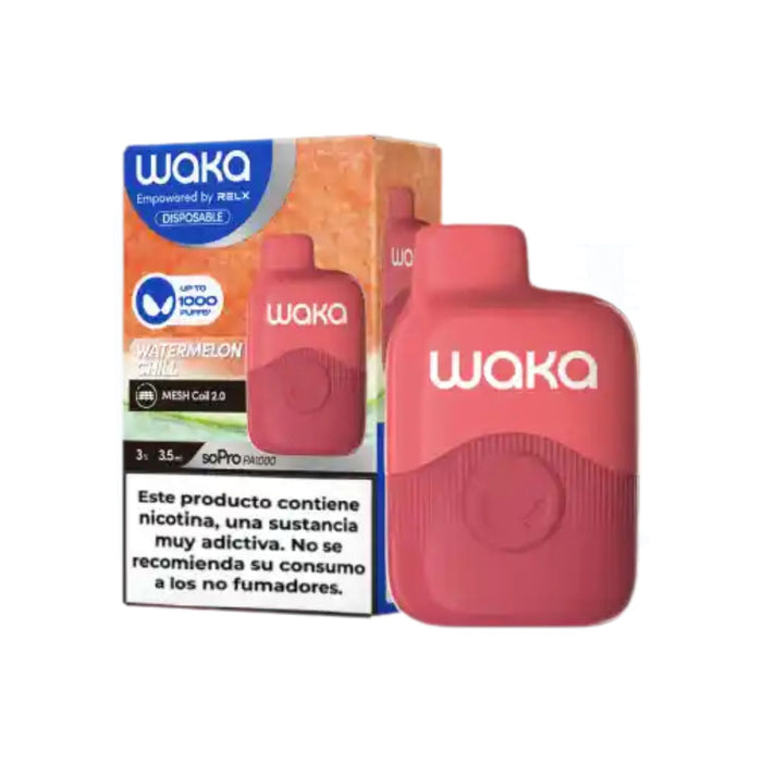 Vape Waka Mini Watermelon Chill 1000 Puff 3% Nicotina