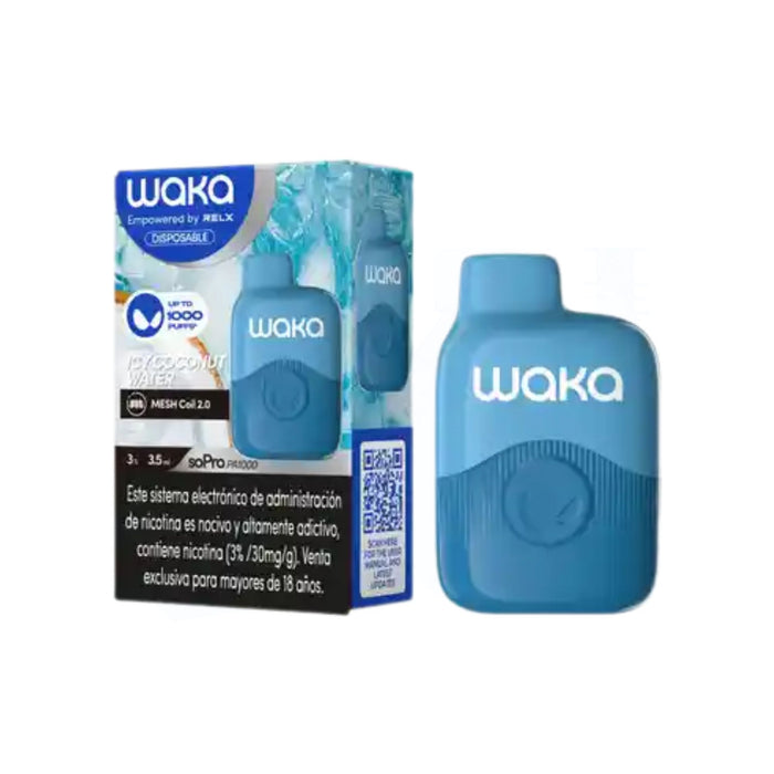 Vape Waka Mini Icy Coconut Water 1000 Puff 3% Nicotina