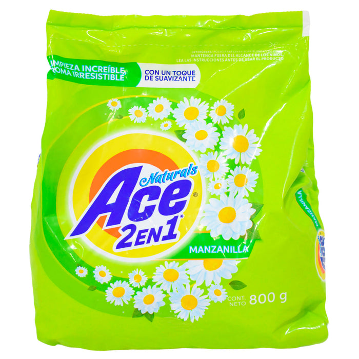 Ace naturals 2 en 1 aroma a manzanilla x 800gr