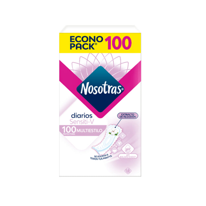 Nosotras Sensiti-V Diarios Multiestilo X 100 Unidades