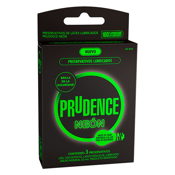 Preservativo Prudence Neón 3 Unidades X Envase