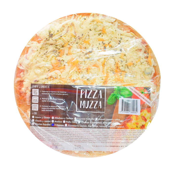 Pizza muzza congelada precocida queso