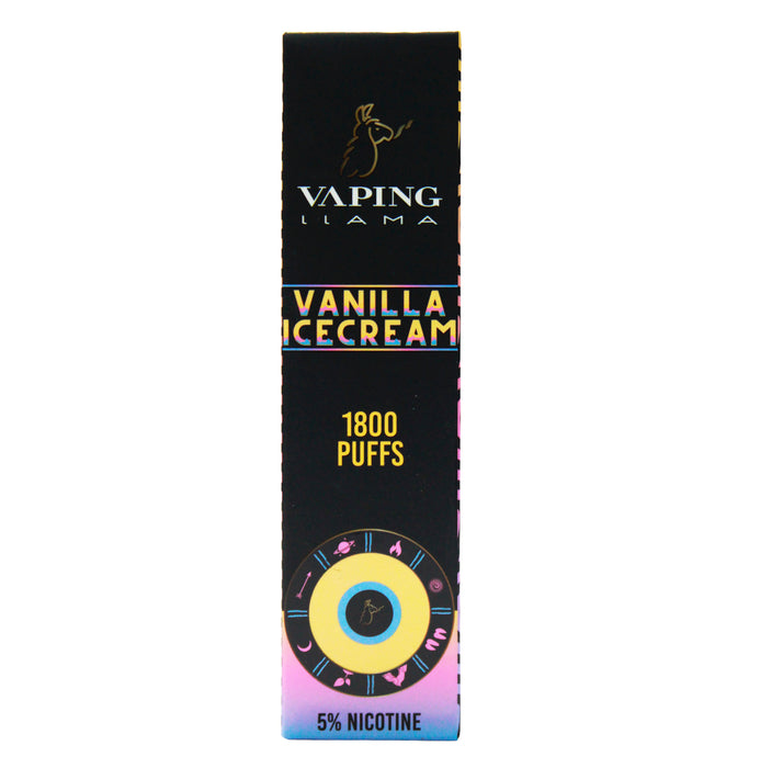 Vaping Llama Vape Vainilla Ice Cream Cigarrillo 1800 Puffs