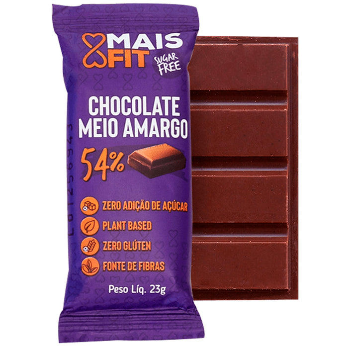 Mais fit barra de chocolate semi amargo 0.54 cacao x 23gr