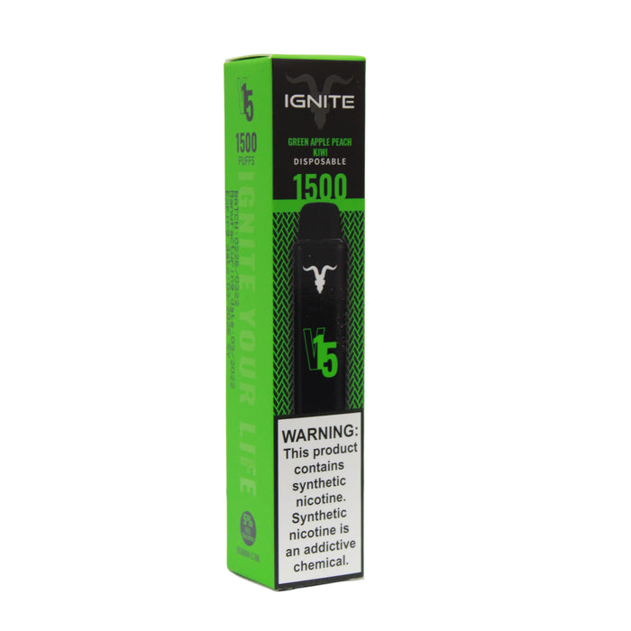 Ignite Green Apple Peach Kiwi Vape 1500 Puffs