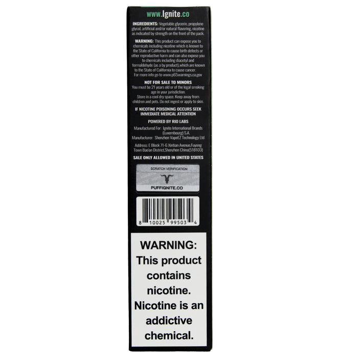 Ignite Vape Icy Mint 2500 Puffs
