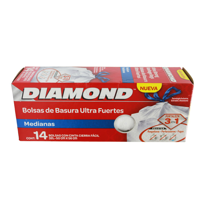 Diamond Bolsa De Basura X 14 Unidades Medium