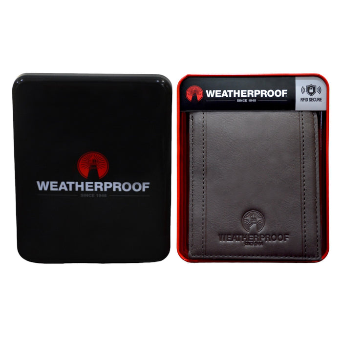 Billetera De Cuero Wheatherproof Rigido Cafe Oscuro 31Wf220004