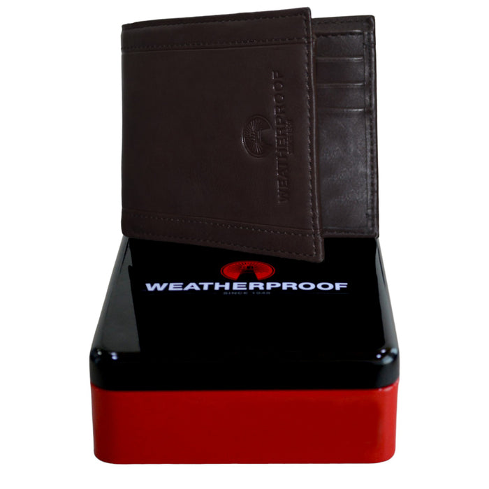 Billetera De Cuero Wheatherproof Rigido Cafe Oscuro 31Wf220004