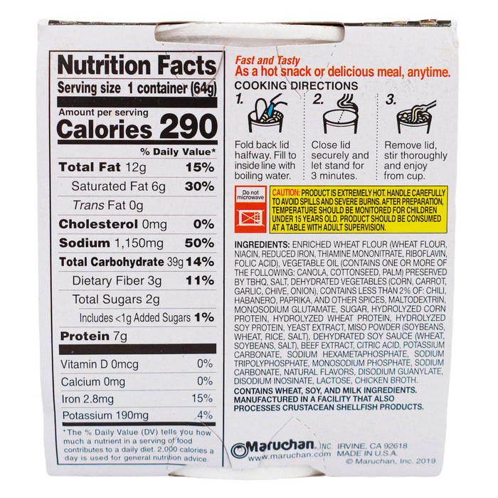 Sopa Maruchan Vaso Res Picante X 64G