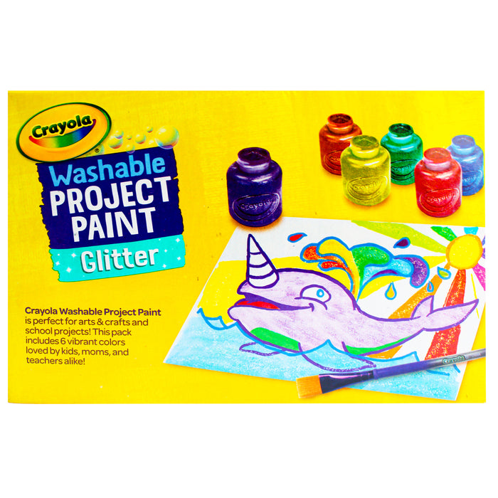 Crayola Pintura Lavable Con Brillo X 6 Unidades