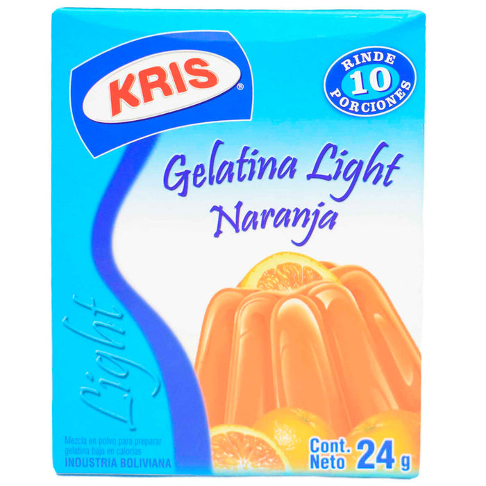 Gelatina Kris Light Sabor Naranja X 24G