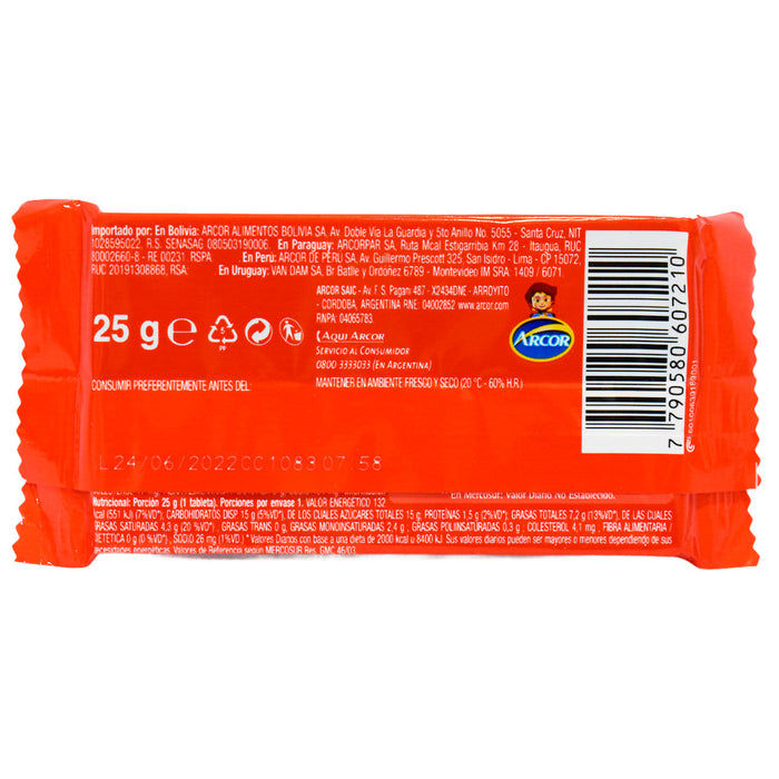 Arcor Chocolate Con Leche X 25G