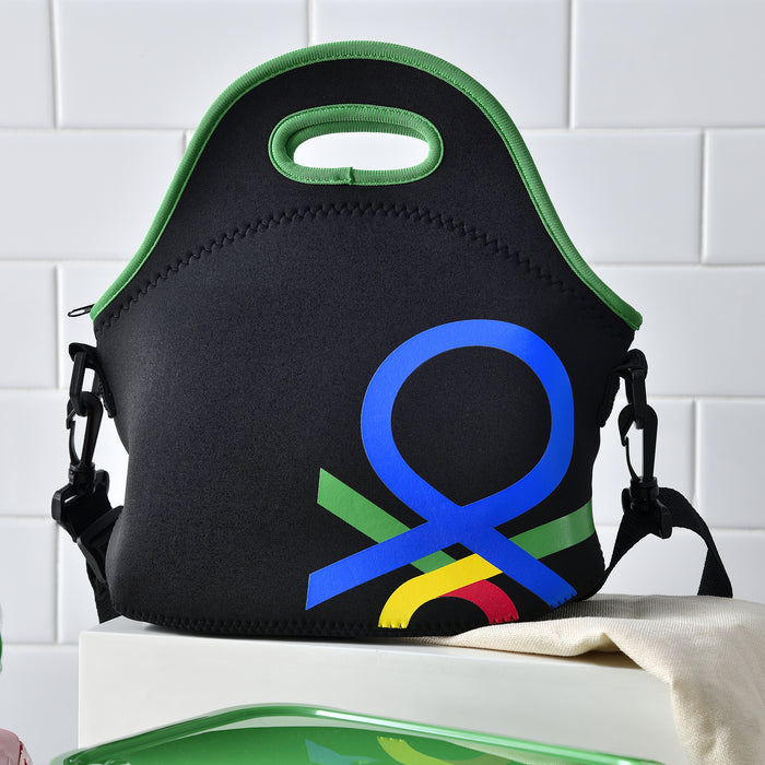 Bolsa Para Almuerzo Benetton Negro 30 X 30 X 17Cm