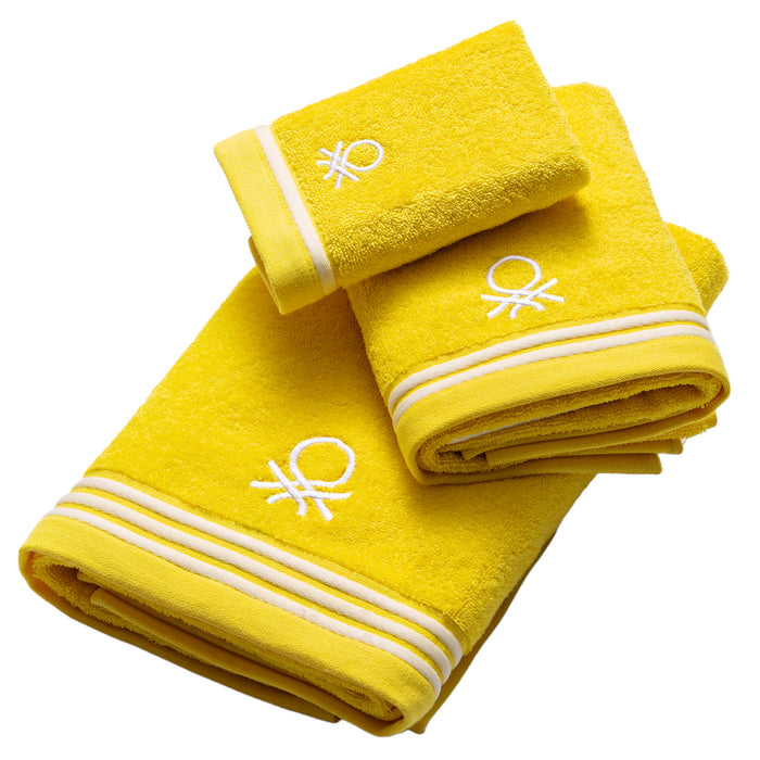 Benetton Toalla De Bano Color Amarillo 70X140cm