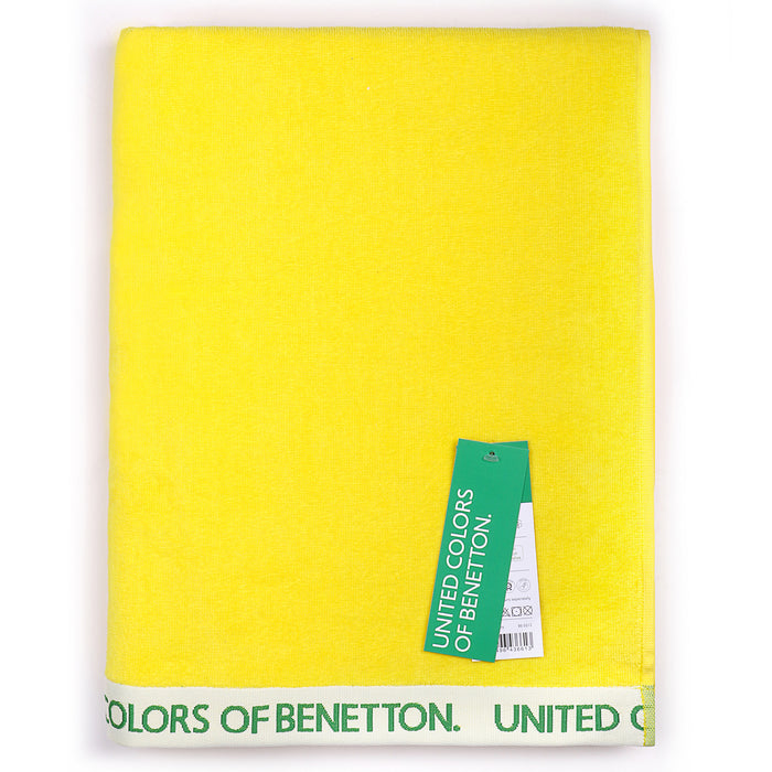 Benetton Toalla De Playa Color Amarillo 90X160cm