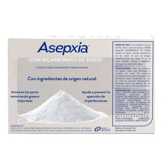 Jabón Asepxia Carbón Con Bicarbonato X 100G