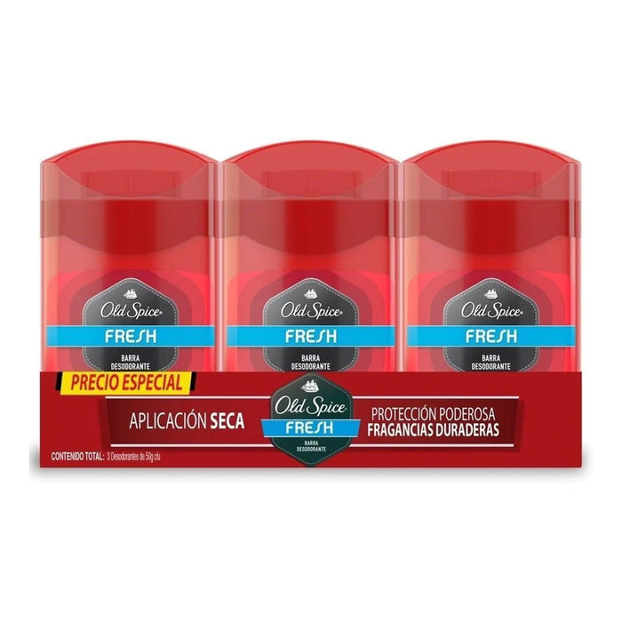 Pack Desodorante Old Spice Fresh En Barra X 3 Unidades