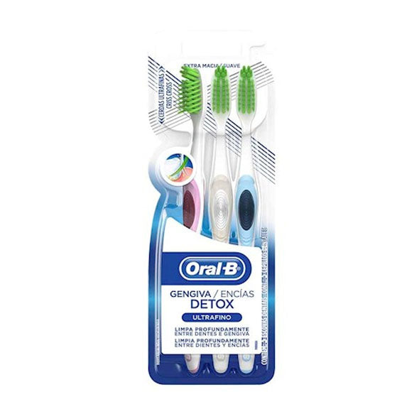 Cepillo Dental Oral B Detox Ultrafino X 3 Unidades