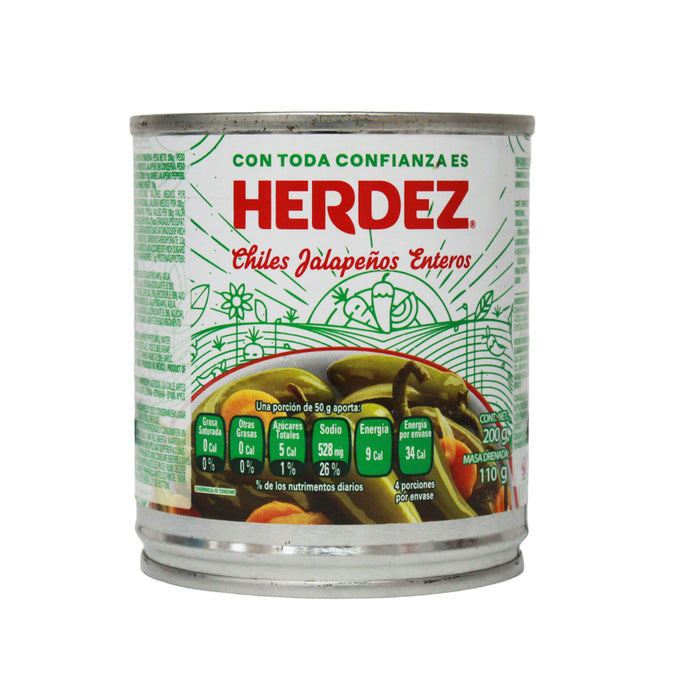 Chiles Jalapeños Herdez Enteros X 200G