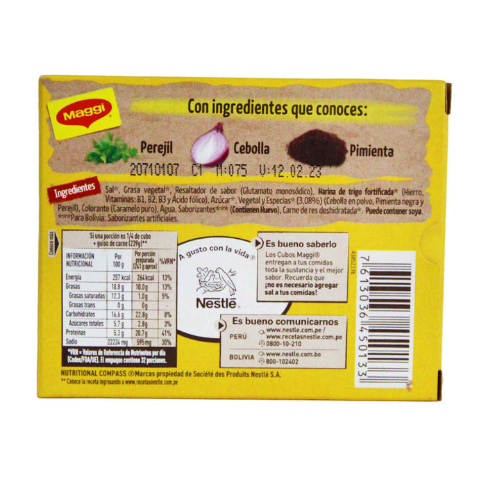 Cubo Sabor Carne Maggi X 75.2G