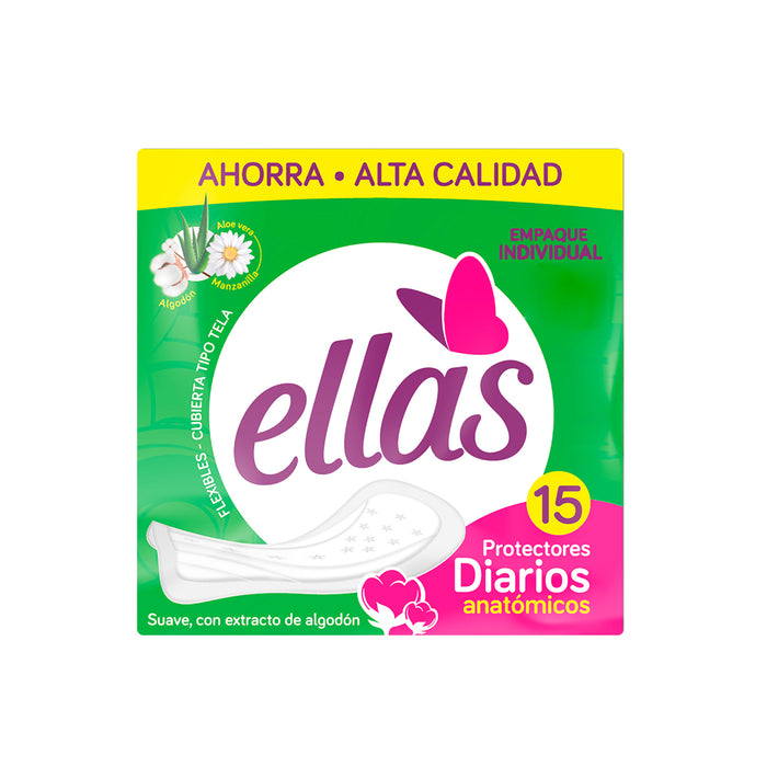 Protectores Diarios Ellas X 15 Unidades