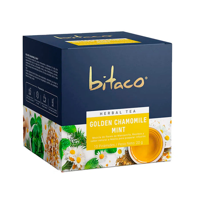 Té Bitaco Herbal Golden Chamomile Mint X 10 Unidades