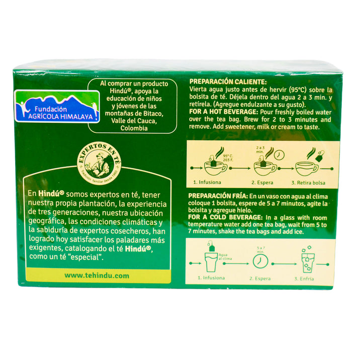 Té Hindú Verde Clásico X 20 Unidades