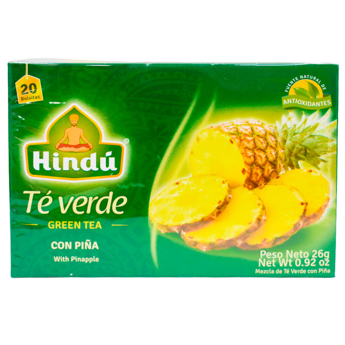 Té Hindú Verde Con Piña X 20 Unidades