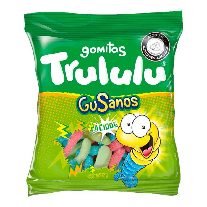 Gomitas Trululu Gusanos Acidos X 80G