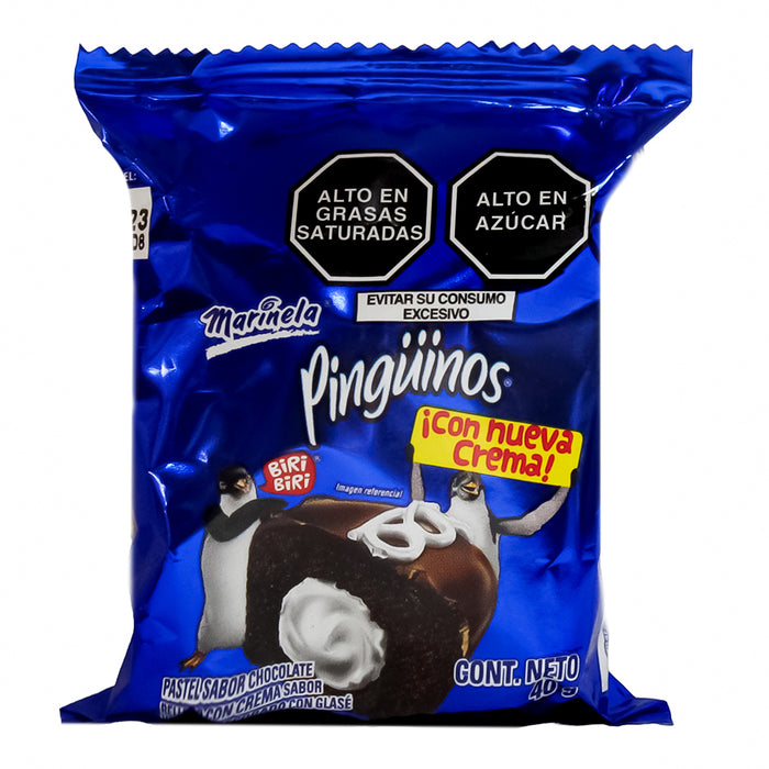 Marinela Pinguinos Pastel Sabor Chocolate X 40G