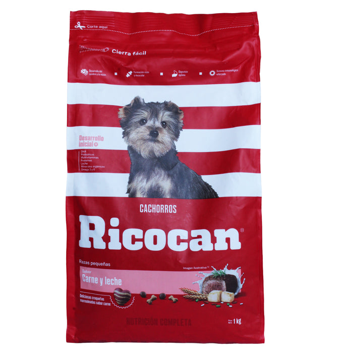 Alimento Ricocan Para Perros Sabor Carne Y Leche X 1Kg