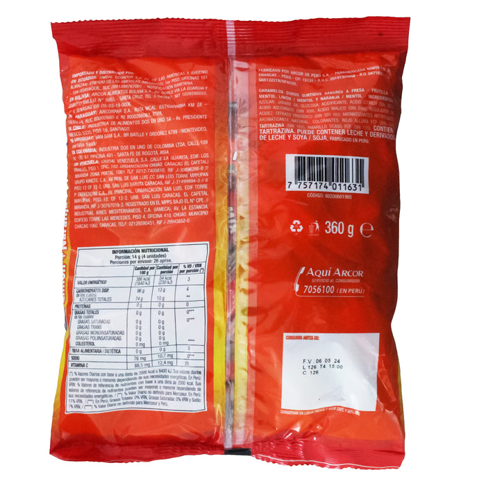Arcor Caramelos Vitamin C Mix Bolsa X 360G
