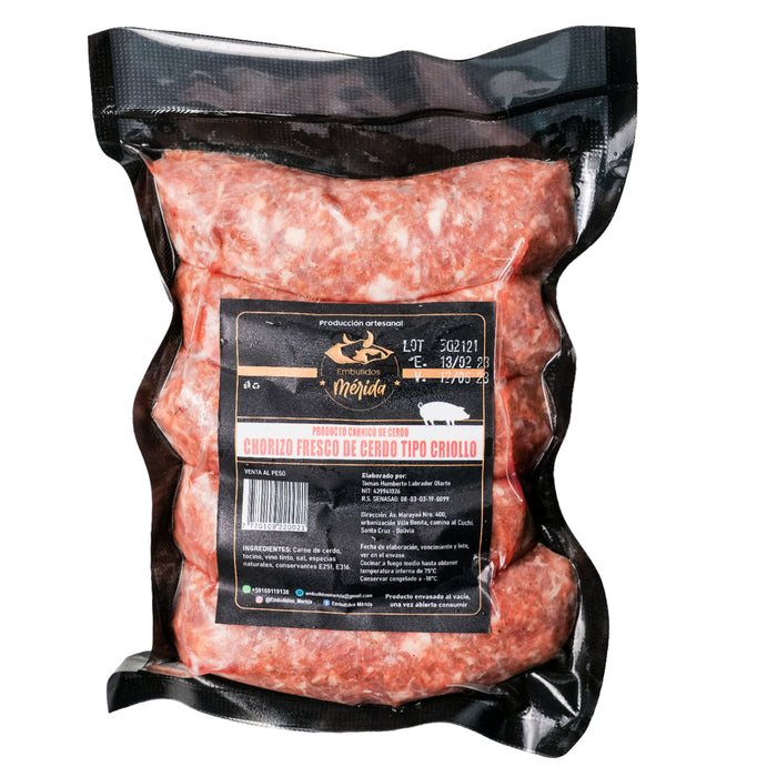 Merida Chorizo De Cerdo Tipo Criollo X Unidad