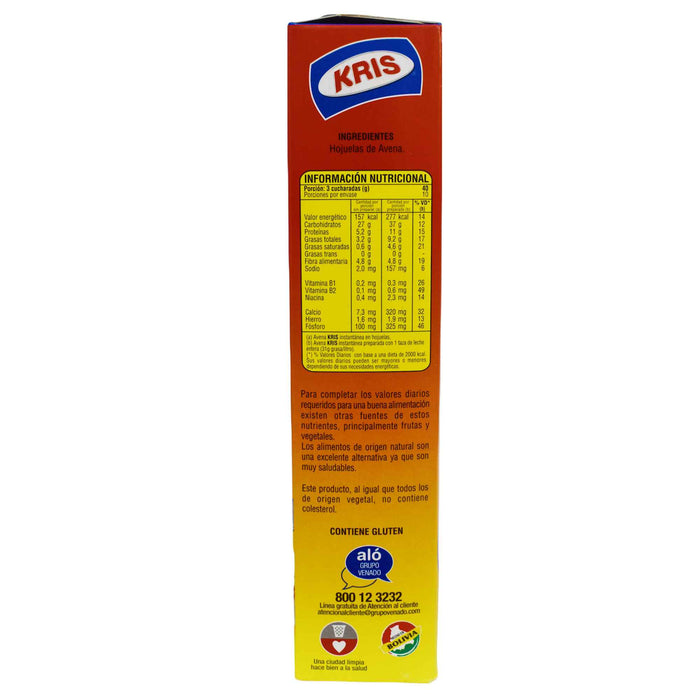 Avena Kris Instantánea En Hojuelas X 400G