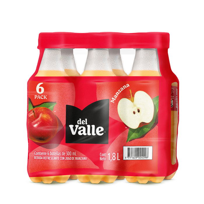 Del Valle Fresh Pack 300Ml Manzana X 6 Unidades