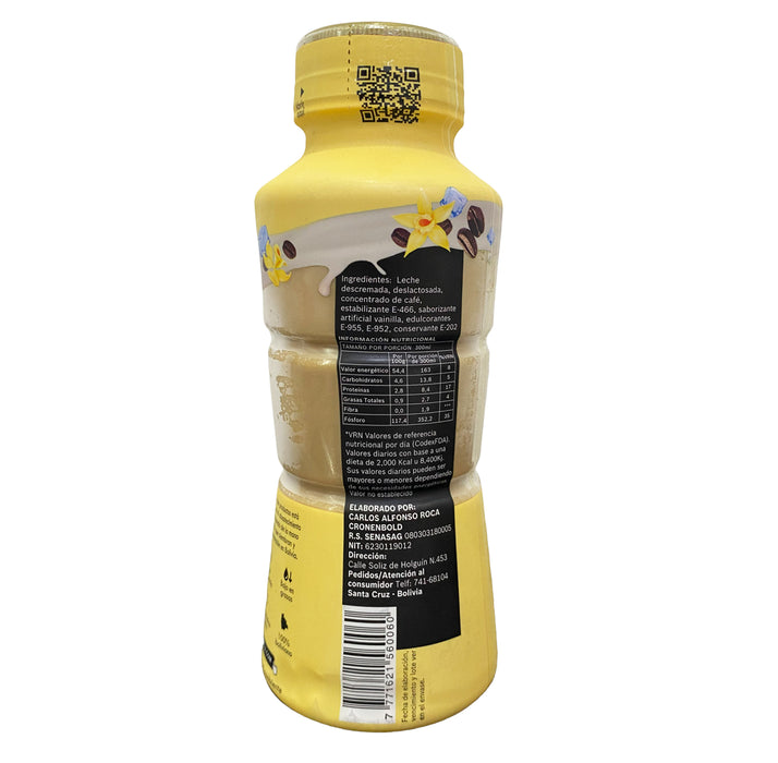 Apego To Go Leche Con Cafe Sabor Vainilla Sin Azucar X 300Ml