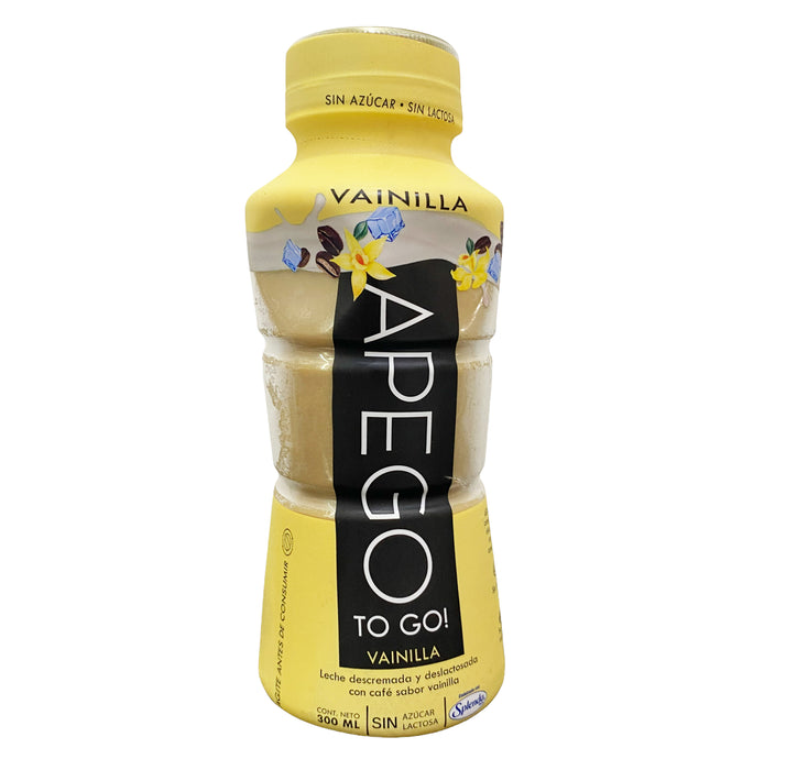 Apego To Go Leche Con Cafe Sabor Vainilla Sin Azucar X 300Ml