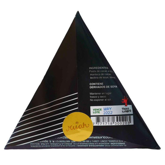 Chocolate Amargo Ruah Fit 85% Con Stevia X 30 Gr