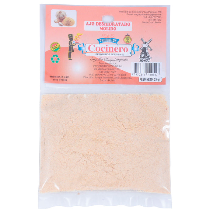 Ajo Molido Cocinero Bolsita X 25G