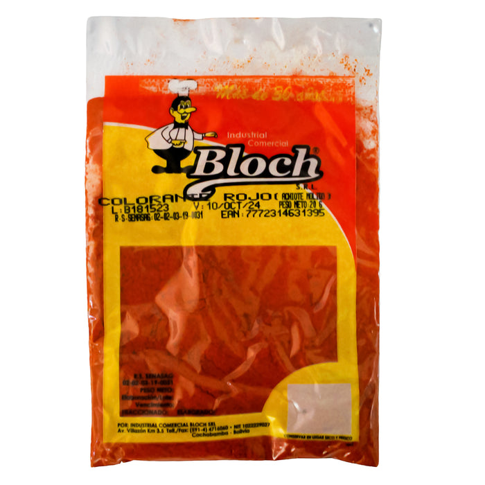 Colorante Alimentario Rojo Bloch X 20G