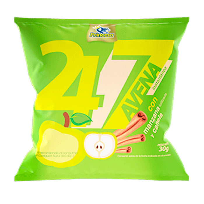 Avena Instantánea Princesa 24/7 Manzana Y Canela X Sobre