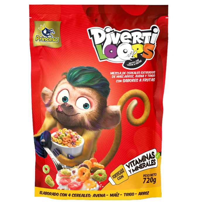 Cereal Divertiloops Sabor Frutas Bolsa X 720G