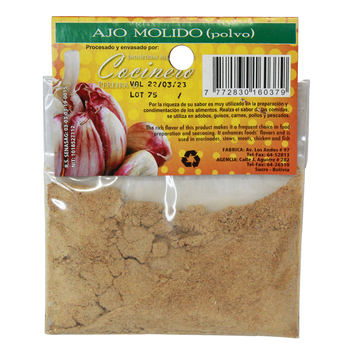 Ajo Molido Cocinero Bolsa X 20/30G