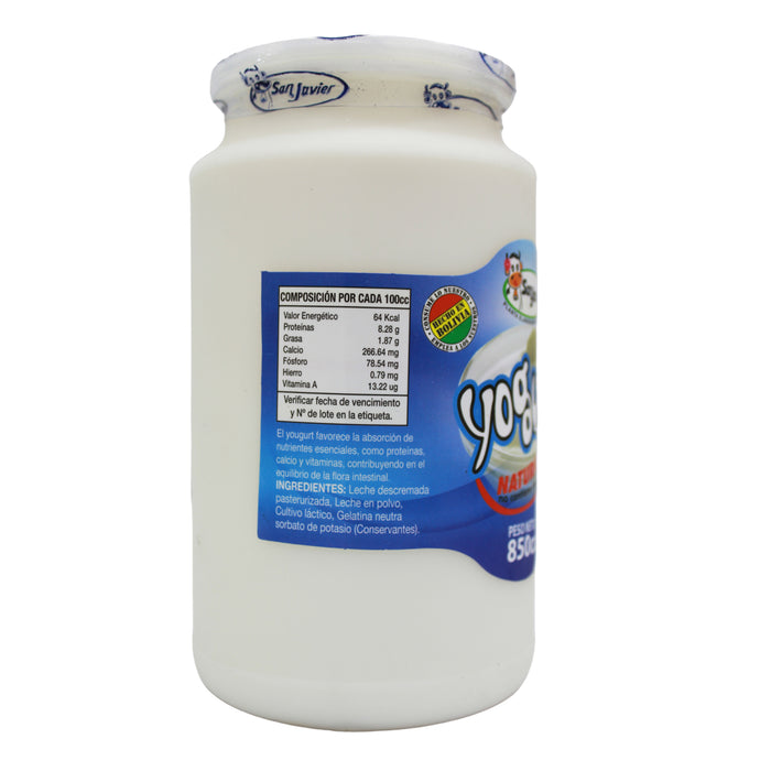San Javier Yogurt Natural X 850Cc