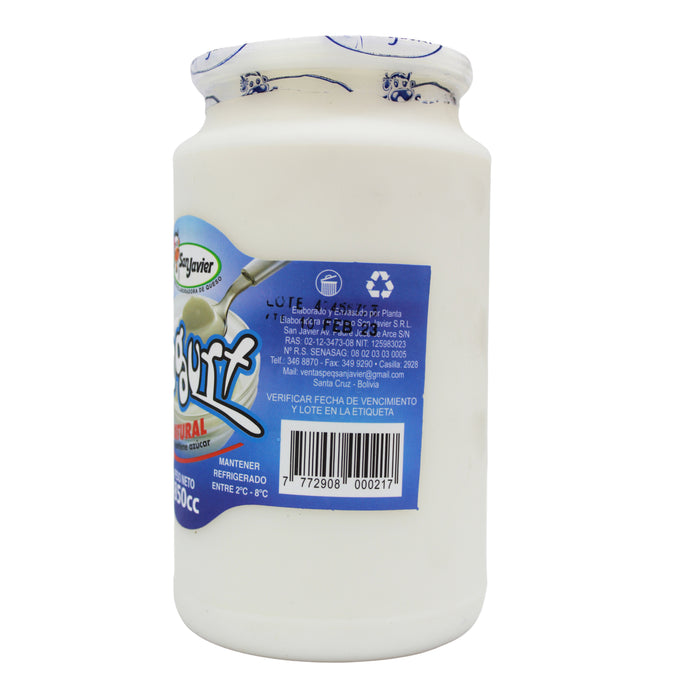 San Javier Yogurt Natural X 850Cc